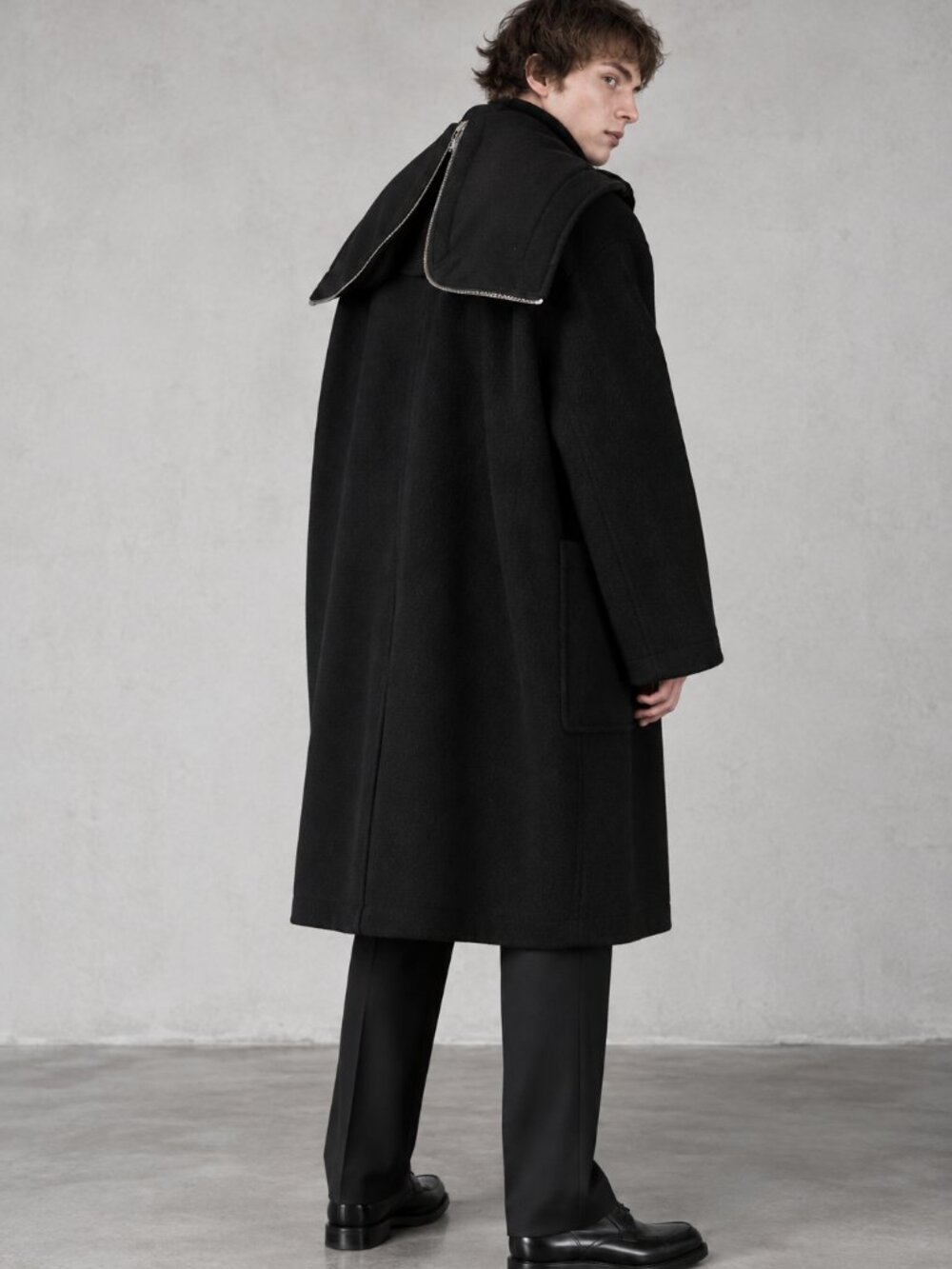 205W39NYC Raf Simons x Calvin Klein oversized Wing Collar Toggle Coat